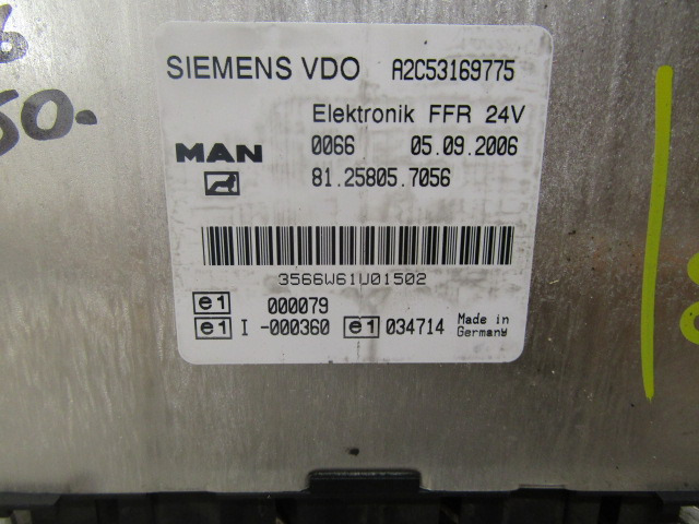 MAN TGL / TGM FFR UNIT ECU 81.25805.7056 - ECU za Tovornjak: slika 2 MAN TGL / TGM FFR UNIT ECU 81.25805.7056 - ECU za Tovornjak: slika 2