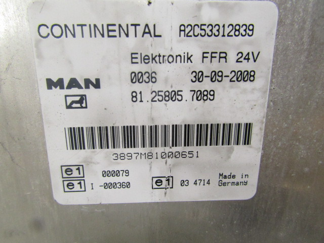 MAN TGM FFR UNIT 81.25805.7089 - Električni sistem za Tovornjak: slika 2 MAN TGM FFR UNIT 81.25805.7089 - Električni sistem za Tovornjak: slika 2
