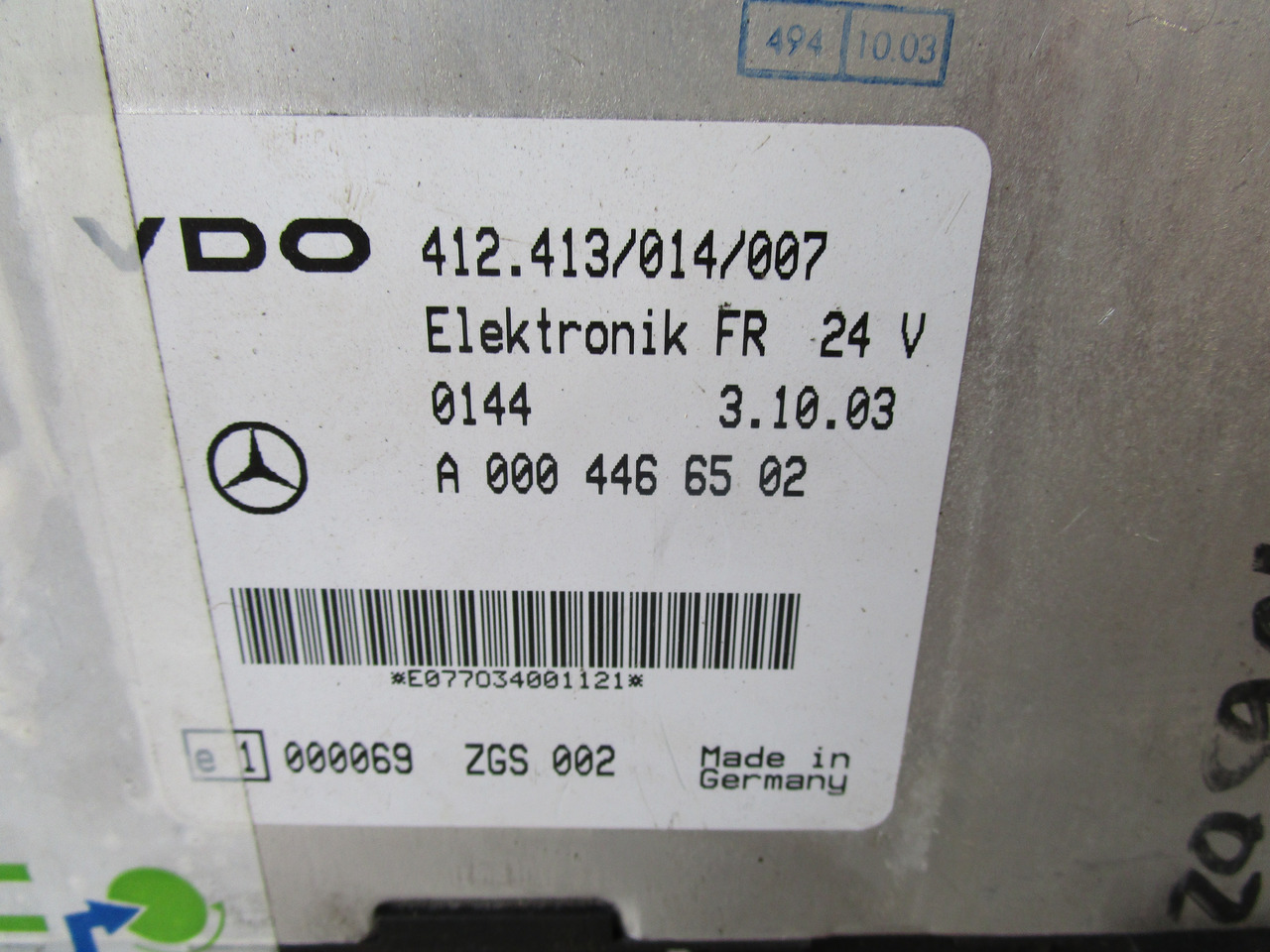 MERCEDES ATEGO FR ECU P/NO A0004466502 - ECU za Tovornjak: slika 2 MERCEDES ATEGO FR ECU P/NO A0004466502 - ECU za Tovornjak: slika 2