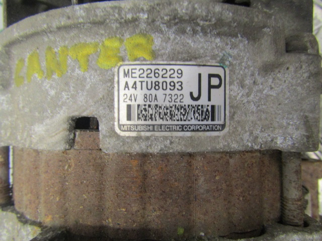 MITSUBISHI FUSO 75C 4M50 80 AMP ALTERNATOR P/NO ME226229 - Električni sistem za Tovornjak: slika 2 MITSUBISHI FUSO 75C 4M50 80 AMP ALTERNATOR P/NO ME226229 - Električni sistem za Tovornjak: slika 2