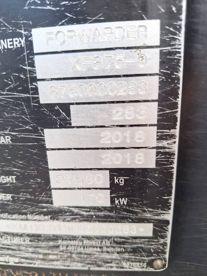 Forvarder Komatsu 875: slika 12