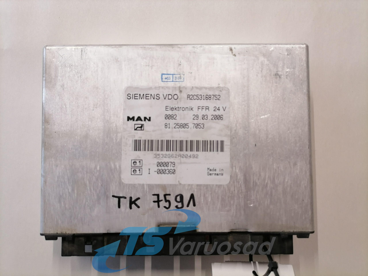 MAN Ecu, FFR 81258057053 - ECU za Tovornjak: slika 1 MAN Ecu, FFR 81258057053 - ECU za Tovornjak: slika 1
