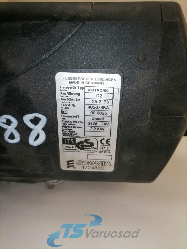 Scania Auxiliary heater 1724826 - Ogrevanje/ Prezračevanje za Tovornjak: slika 3 Scania Auxiliary heater 1724826 - Ogrevanje/ Prezračevanje za Tovornjak: slika 3