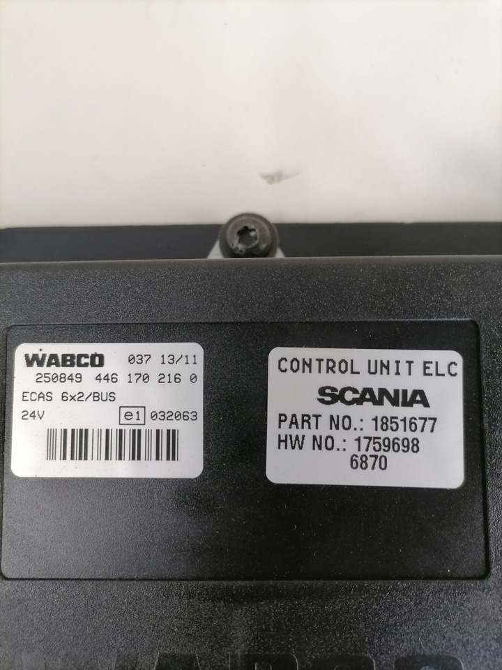 Scania Ecu, ECAS 1851677 - ECU za Tovornjak: slika 3 Scania Ecu, ECAS 1851677 - ECU za Tovornjak: slika 3