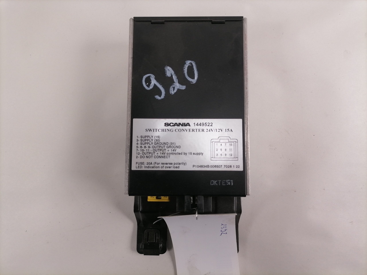 Scania Voltage converter 1449522 - Električni sistem za Tovornjak: slika 3 Scania Voltage converter 1449522 - Električni sistem za Tovornjak: slika 3
