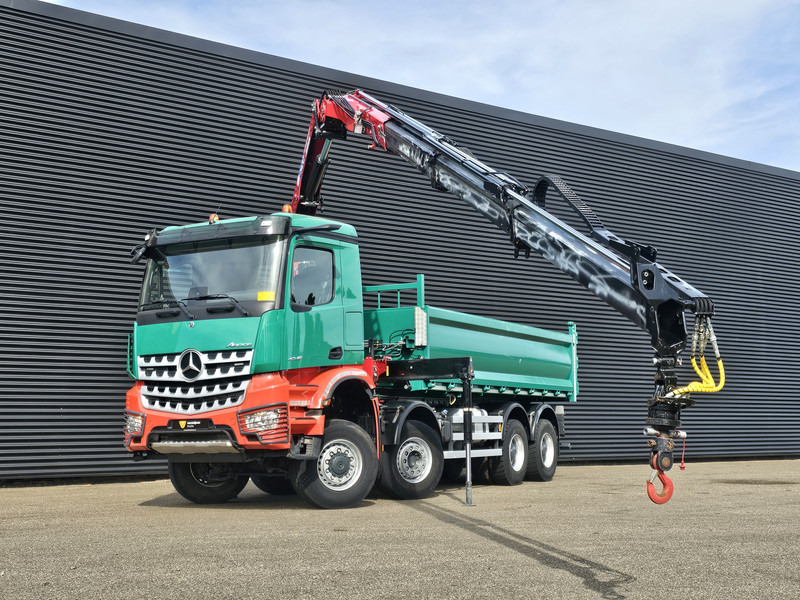 Mercedes-Benz AROCS 4145 / 8X6 / TIPPER + HMF CRANE - Tovornjak z dvigalom: slika 2 Mercedes-Benz AROCS 4145 / 8X6 / TIPPER + HMF CRANE - Tovornjak z dvigalom: slika 2