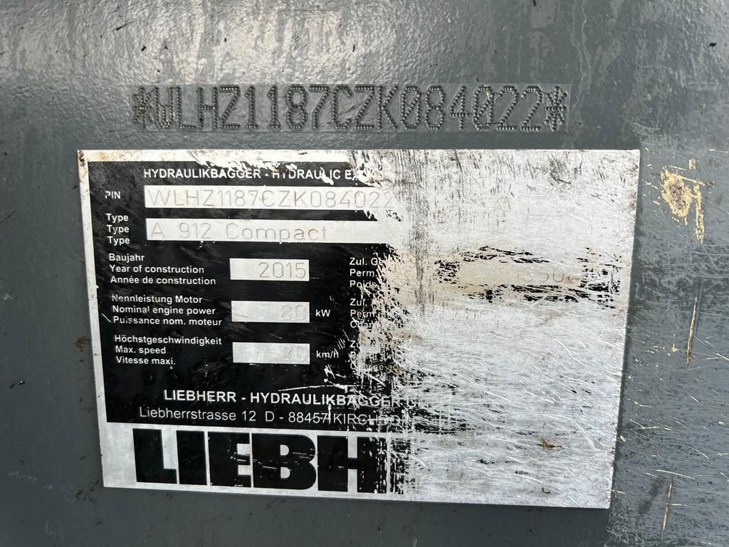 Liebherr A 912 Compact 3X Löffel 3 X Buckets Liebherr A 912 Compact guter Zustand - Bager na kolesih: slika 3 Liebherr A 912 Compact 3X Löffel 3 X Buckets Liebherr A 912 Compact guter Zustand - Bager na kolesih: slika 3