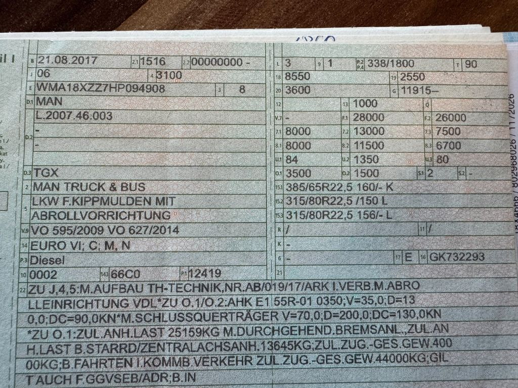 MAN 26.460 6X2 Retarder Klima Navigation guter Zust. - Kotalni prekucni tovornjak: slika 2 MAN 26.460 6X2 Retarder Klima Navigation guter Zust. - Kotalni prekucni tovornjak: slika 2