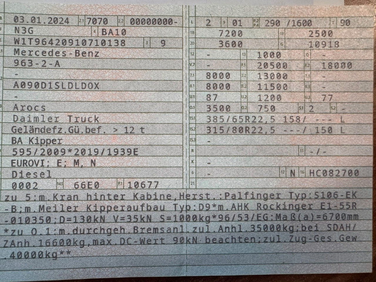 Mercedes-Benz 1840 2140 4X2 Kipper % Kran mit Funk Top Zust. - Tovornjak prekucnik: slika 2 Mercedes-Benz 1840 2140 4X2 Kipper % Kran mit Funk Top Zust. - Tovornjak prekucnik: slika 2