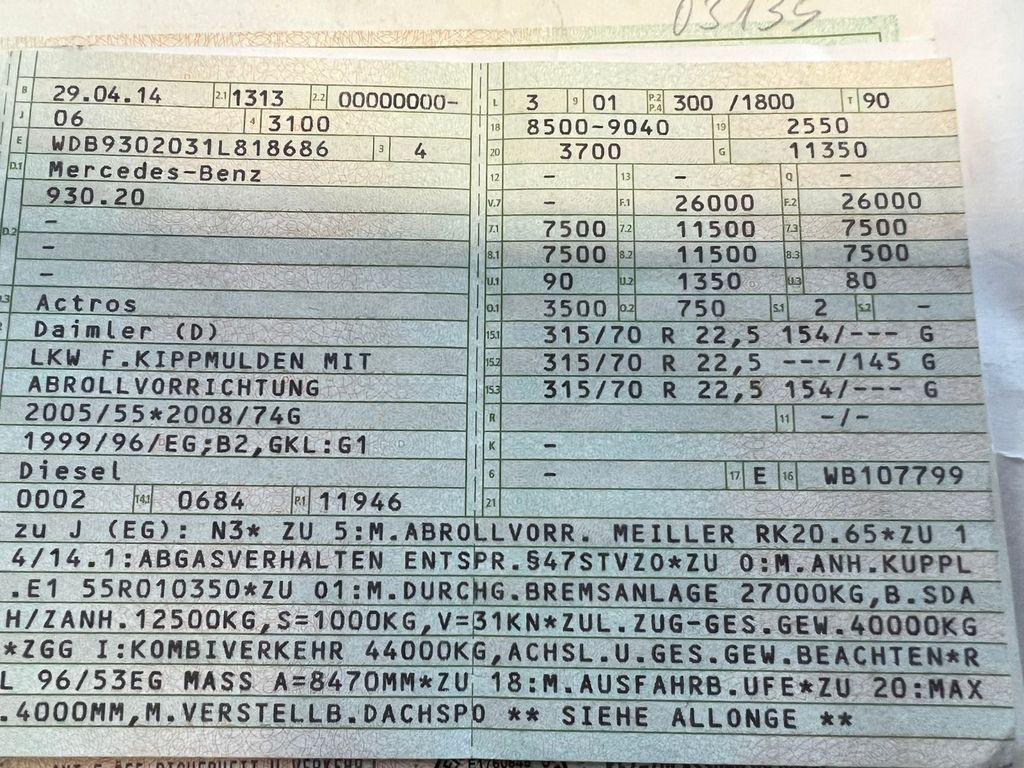 Mercedes-Benz 2541 6X2 Meiller Funk Zustand wie 200 tkm Mercedes-Benz 2541 6X2 Meiller RK 20.65 Funk | Top Zustand! - Kotalni prekucni tovornjak: slika 2 Mercedes-Benz 2541 6X2 Meiller Funk Zustand wie 200 tkm Mercedes-Benz 2541 6X2 Meiller RK 20.65 Funk | Top Zustand! - Kotalni prekucni tovornjak: slika 2