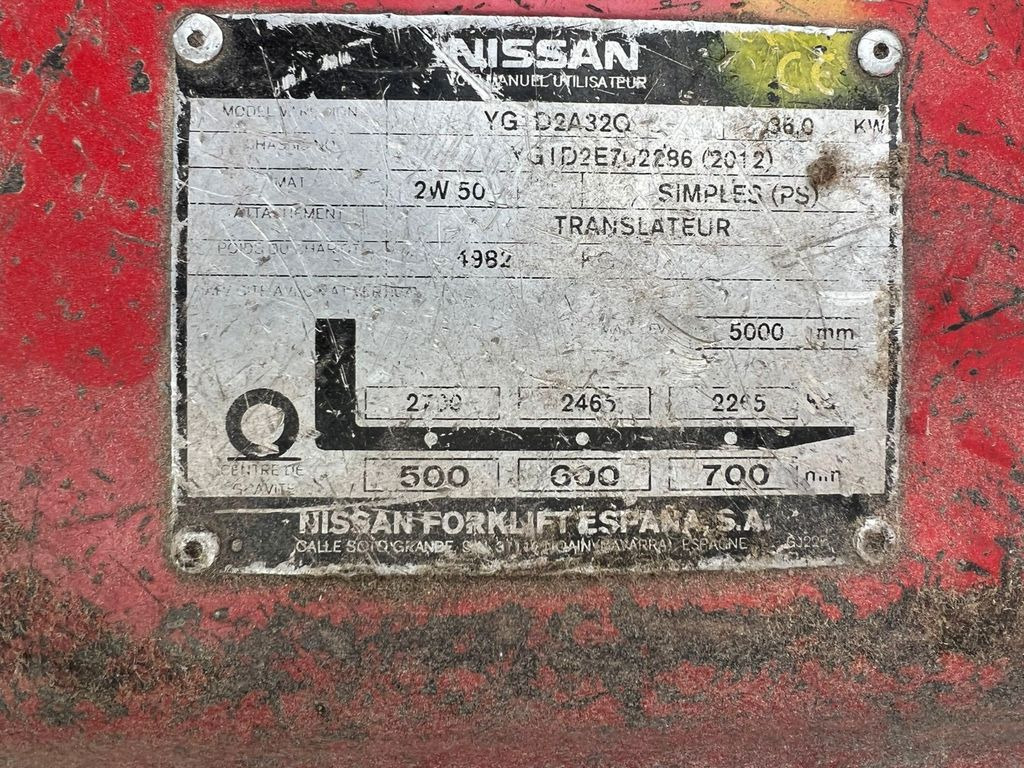Nissan 32 Diesel 13100 Stunden - Viličar: slika 2 Nissan 32 Diesel 13100 Stunden - Viličar: slika 2