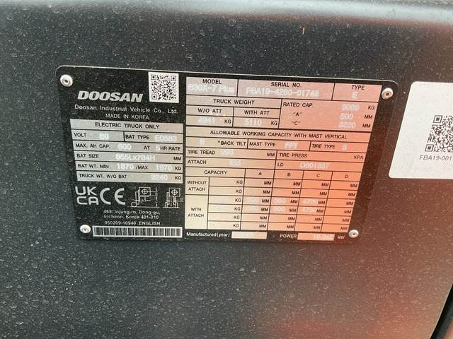 Doosan B30X-7 PLUS - Električni viličar: slika 5 Doosan B30X-7 PLUS - Električni viličar: slika 5