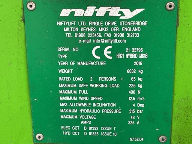 Niftylift HR21 - Zglobna dvižna ploščad: slika 5 Niftylift HR21 - Zglobna dvižna ploščad: slika 5