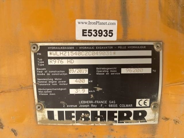 Liebherr R976 HD - Bager goseničar: slika 5 Liebherr R976 HD - Bager goseničar: slika 5