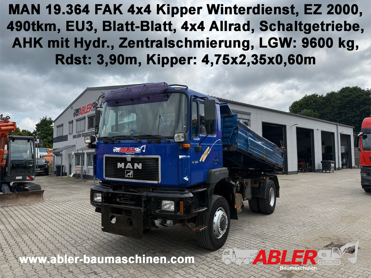 MAN 19.364 3-Seiten-Kipper Allrad Winterdienst - Tovornjak prekucnik: slika 1 MAN 19.364 3-Seiten-Kipper Allrad Winterdienst - Tovornjak prekucnik: slika 1