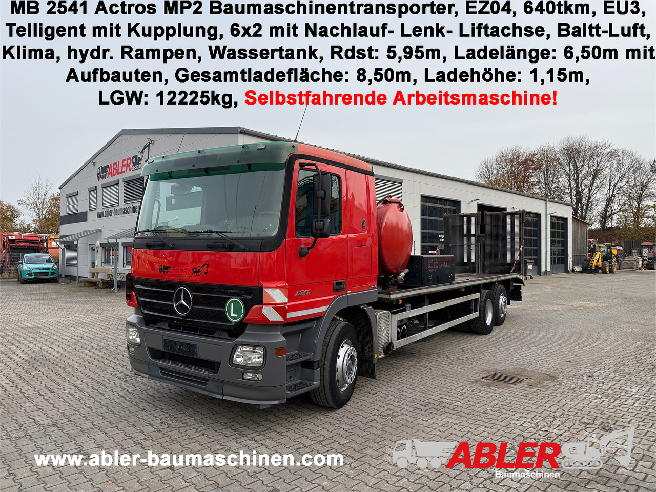 Mercedes-Benz 2541 Actros Baumaschinentransporter Klima Retarder - Tovornjak avtotransporter: slika 1 Mercedes-Benz 2541 Actros Baumaschinentransporter Klima Retarder - Tovornjak avtotransporter: slika 1