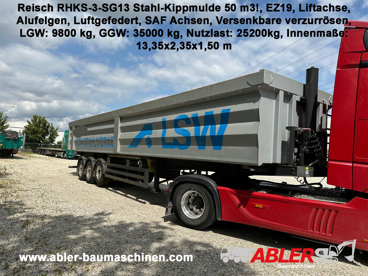 Reisch RHKS-3-SG13 Stahl Kippmulde 50 m3 - Kiper polprikolica: slika 1 Reisch RHKS-3-SG13 Stahl Kippmulde 50 m3 - Kiper polprikolica: slika 1