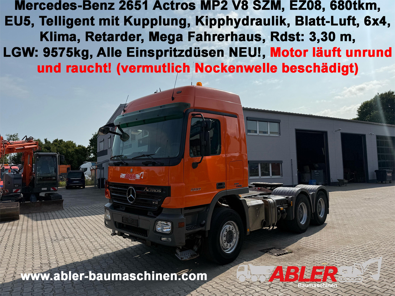Mercedes-Benz 2651 Actros MP2 V8 SZM Telligent Retarder - Vlačilec: slika 1 Mercedes-Benz 2651 Actros MP2 V8 SZM Telligent Retarder - Vlačilec: slika 1