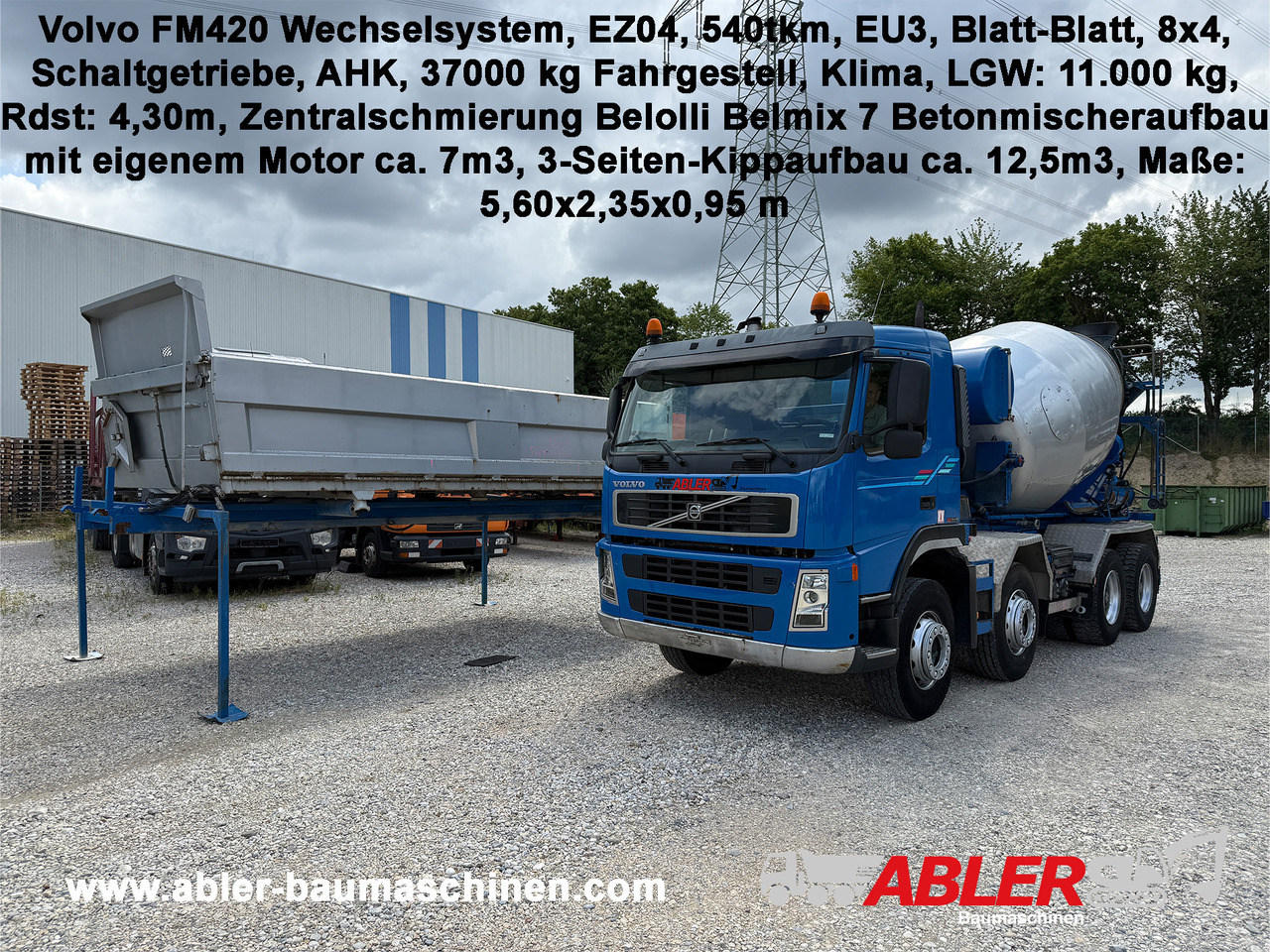 Volvo FM420 Wechselsystem Kipper Betonmischer - Avtomešalec: slika 1 Volvo FM420 Wechselsystem Kipper Betonmischer - Avtomešalec: slika 1