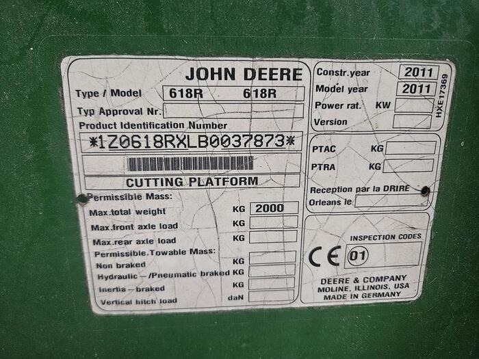 John Deere 618R - Glava za kombajn: slika 5 John Deere 618R - Glava za kombajn: slika 5