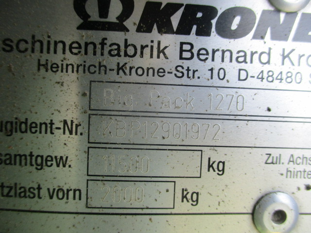 Krone BigPack 1270 XC HighSpeed - Balirka za kvadratne bale: slika 4 Krone BigPack 1270 XC HighSpeed - Balirka za kvadratne bale: slika 4