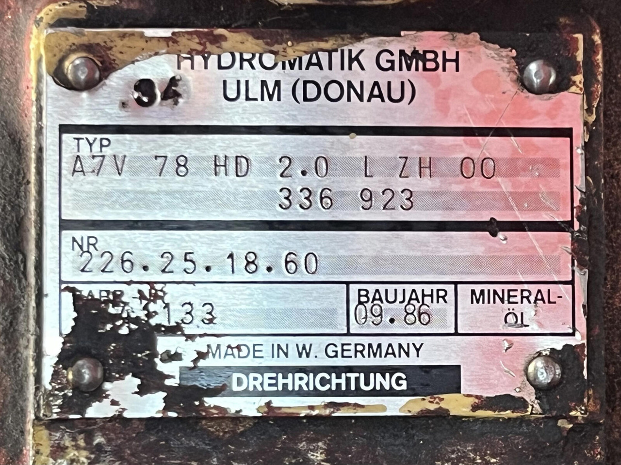 Gottwald pump A2F.160.W.2.Z.6 - Hidravlična črpalka za Avtodvigalo: slika 5 Gottwald pump A2F.160.W.2.Z.6 - Hidravlična črpalka za Avtodvigalo: slika 5