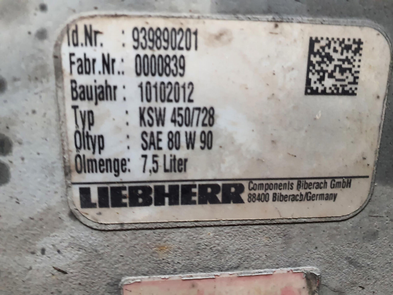 Liebherr LR 1160 COMPACT ROPE WINCH - Vitel za Gosenični žerjav: slika 5 Liebherr LR 1160 COMPACT ROPE WINCH - Vitel za Gosenični žerjav: slika 5