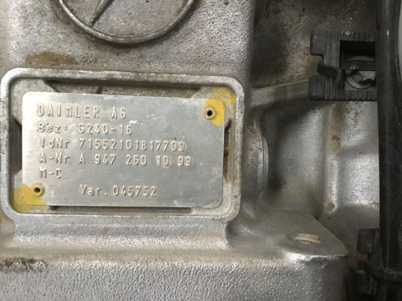Mercedes-Benz GMK 4100, 4100-L, 5095, 5110-1, 5130 -2 gearbox G240-16 - Menjalnik za Avtodvigalo: slika 5 Mercedes-Benz GMK 4100, 4100-L, 5095, 5110-1, 5130 -2 gearbox G240-16 - Menjalnik za Avtodvigalo: slika 5