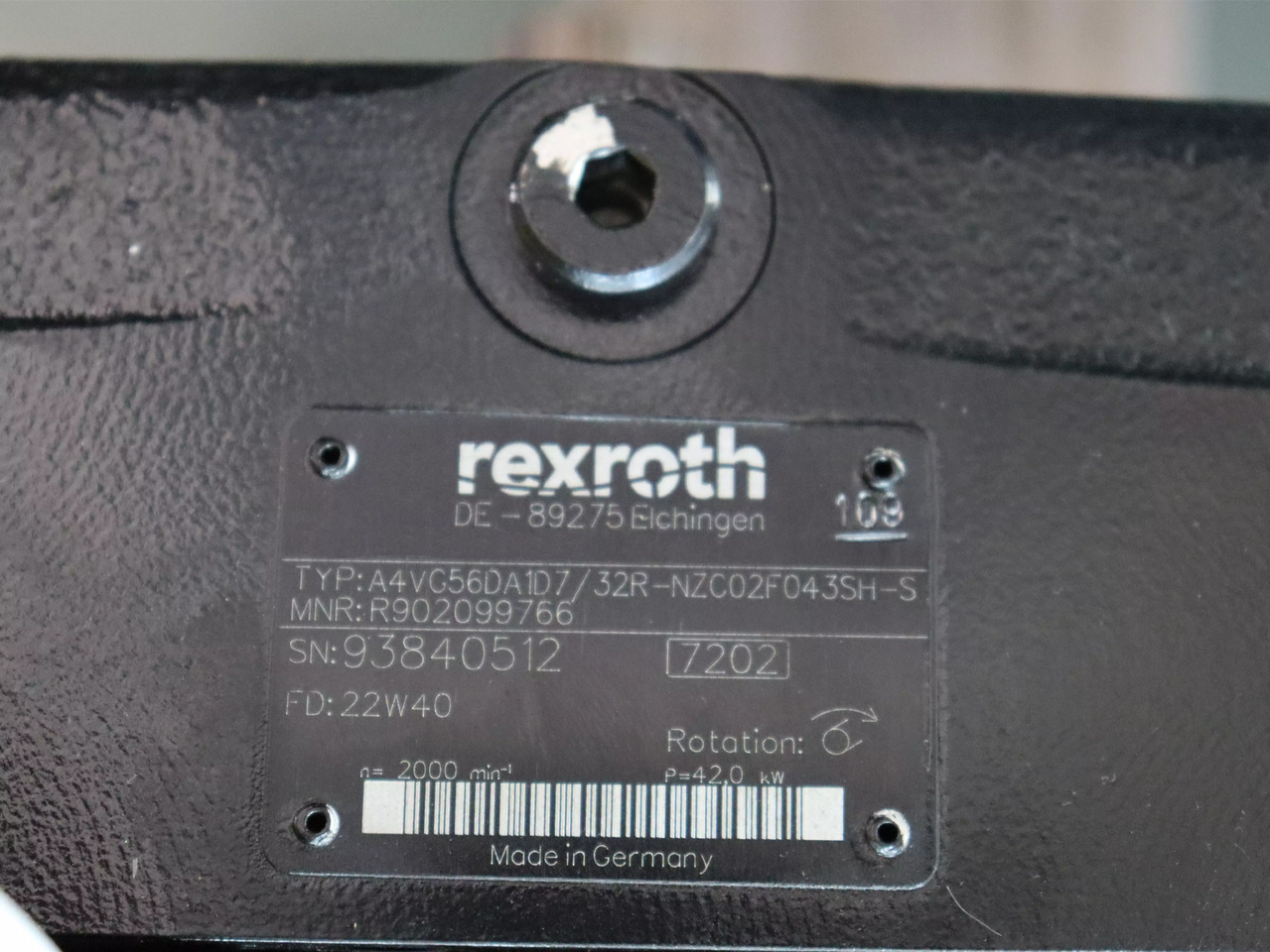 REXROTH A4VG56DA1D7/32R-NZC02F043SH-S - Hidravlična črpalka za Gradbeni stroj: slika 4 REXROTH A4VG56DA1D7/32R-NZC02F043SH-S - Hidravlična črpalka za Gradbeni stroj: slika 4