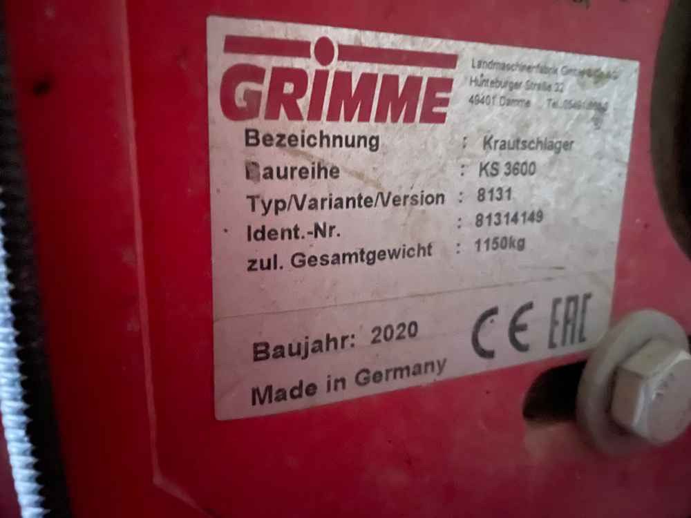 Grimme KS 3600 - Kombajn: slika 2 Grimme KS 3600 - Kombajn: slika 2