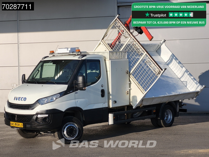 Iveco Daily 70C18 3.0L Driezijdige Kipper 500KG Kraan Kraanwagen Open Laadbak 3,5t Trekhaak Airco Cruise Euro6 Kraan Crane Kranwagen Kipper - Dostavno vozilo prekucnik: slika 1 Iveco Daily 70C18 3.0L Driezijdige Kipper 500KG Kraan Kraanwagen Open Laadbak 3,5t Trekhaak Airco Cruise Euro6 Kraan Crane Kranwagen Kipper - Dostavno vozilo prekucnik: slika 1