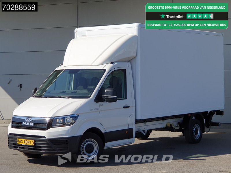 MAN TGE 3.140 Laadklep Automaat Bakwagen Airco Cruise Camera Euro6 Meubelbak Koffer 20m3 Airco Cruise control - Dostavno vozilo z zabojnikom: slika 1 MAN TGE 3.140 Laadklep Automaat Bakwagen Airco Cruise Camera Euro6 Meubelbak Koffer 20m3 Airco Cruise control - Dostavno vozilo z zabojnikom: slika 1