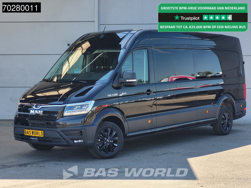 MAN TGE 3.180 4x4 Automaat 2025 Facelift L4H3 LED ACC Navi Airco Cruise Camera Parkeersensoren L3H2 Allrad 4WD 15m3 Airco - Furgon: slika 1 MAN TGE 3.180 4x4 Automaat 2025 Facelift L4H3 LED ACC Navi Airco Cruise Camera Parkeersensoren L3H2 Allrad 4WD 15m3 Airco - Furgon: slika 1