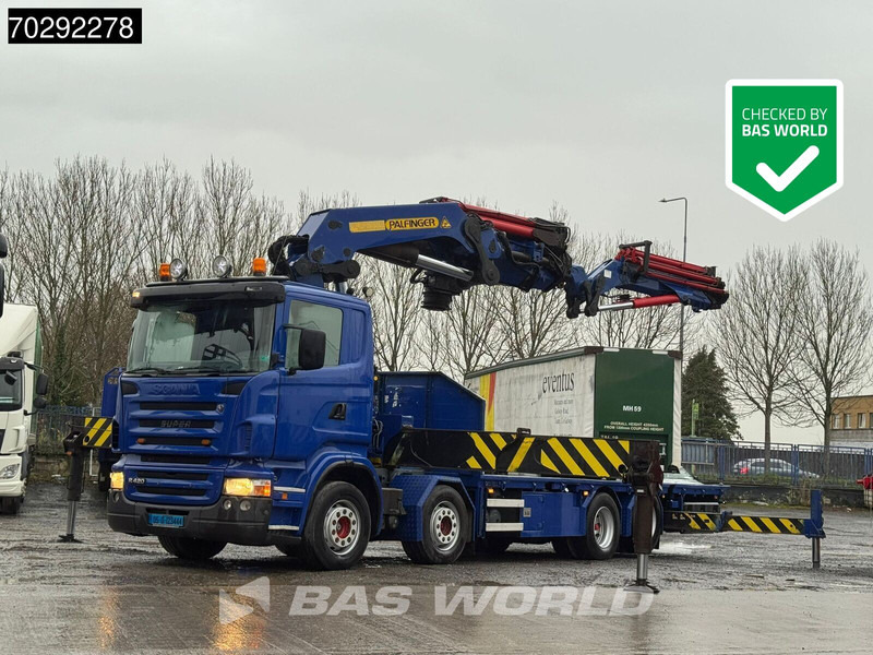 Scania R420 8X2 Palfinger PK100002 Crane Kran + PJ170 JIB Lift Axle Euro 4 - Tovornjak s kesonom, Tovornjak z dvigalom: slika 1 Scania R420 8X2 Palfinger PK100002 Crane Kran + PJ170 JIB Lift Axle Euro 4 - Tovornjak s kesonom, Tovornjak z dvigalom: slika 1