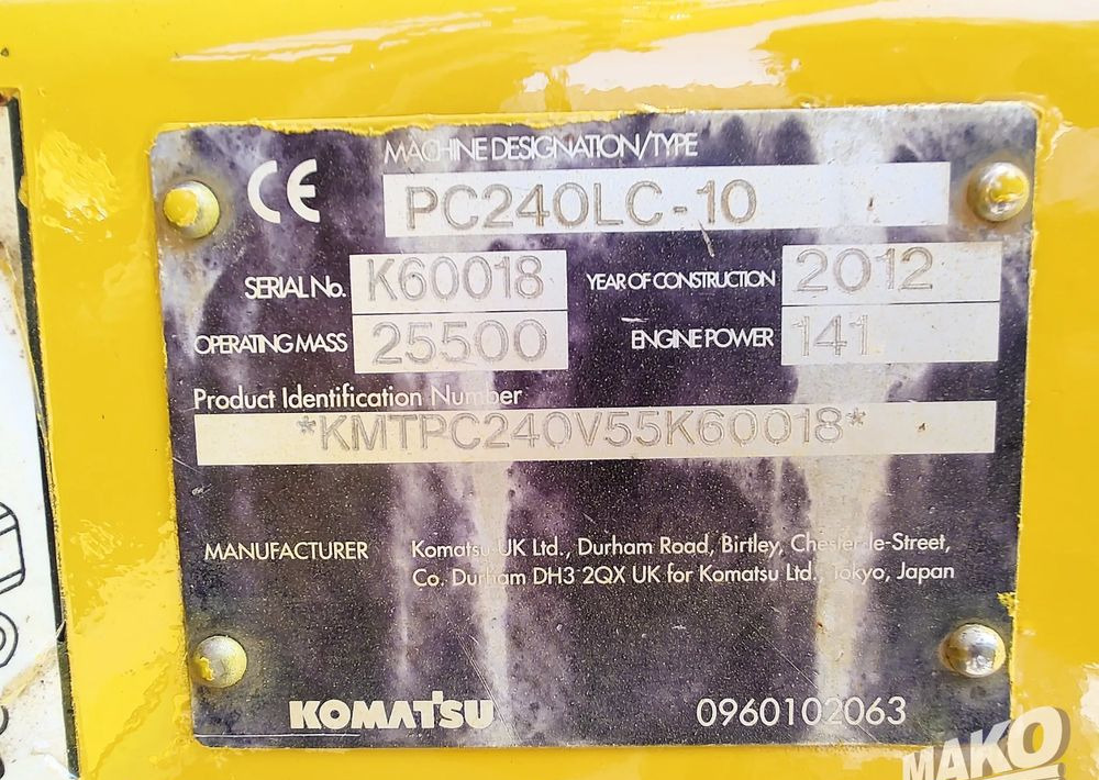 Bager goseničar Komatsu PC240LC-10: slika 13