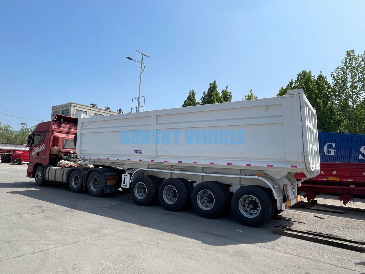 Nov Kiper polprikolica za transport razsutega materiala SUNSKY 3/4-Axle Dump  Trailer: slika 10