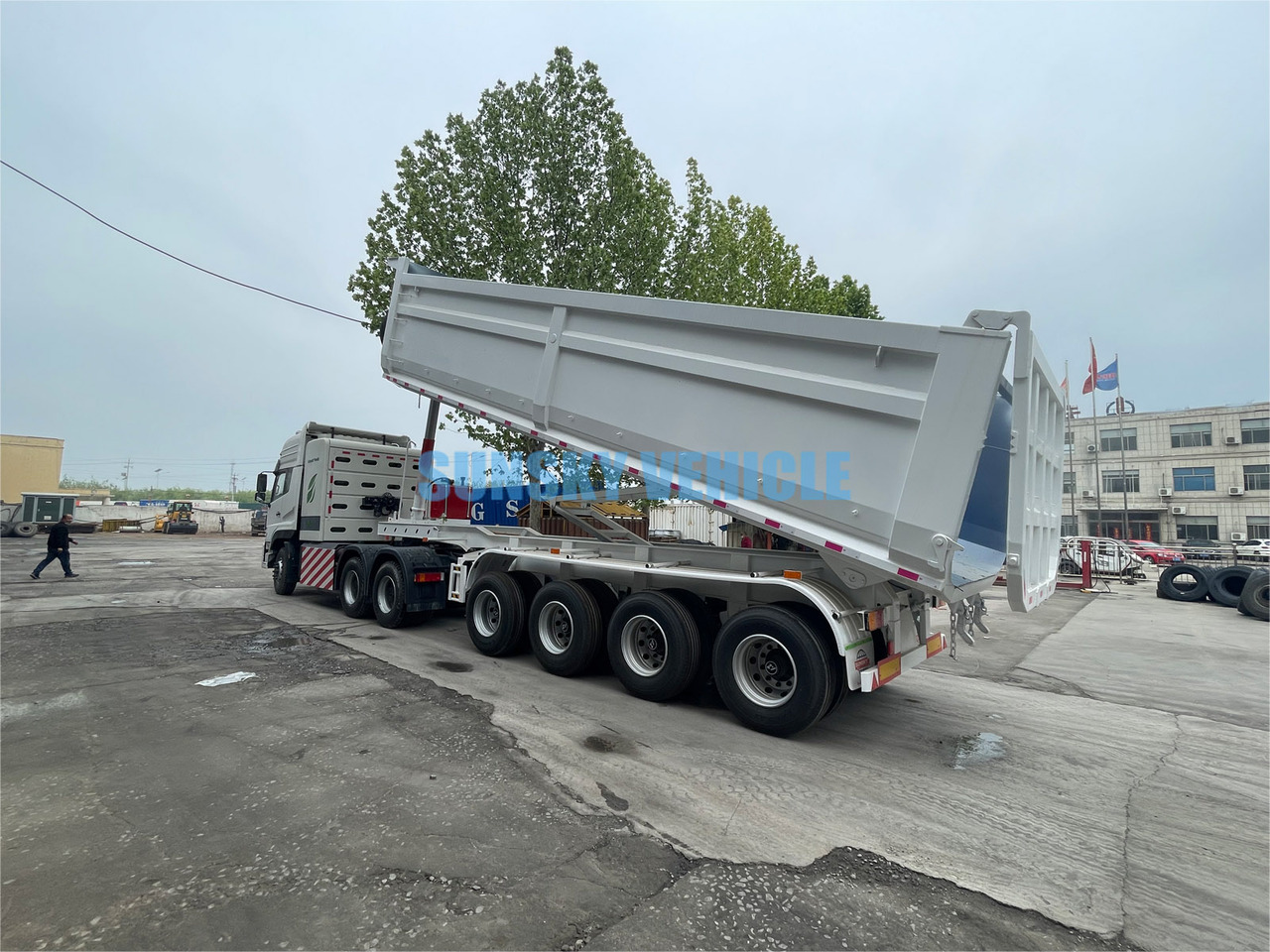 Nov Kiper polprikolica za transport razsutega materiala SUNSKY 3/4-Axle Dump  Trailer: slika 9