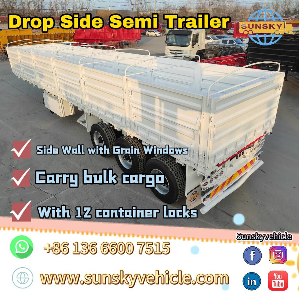 SUNSKY Drop Side semi trailer - Polprikolica s kesonom: slika 4 SUNSKY Drop Side semi trailer - Polprikolica s kesonom: slika 4