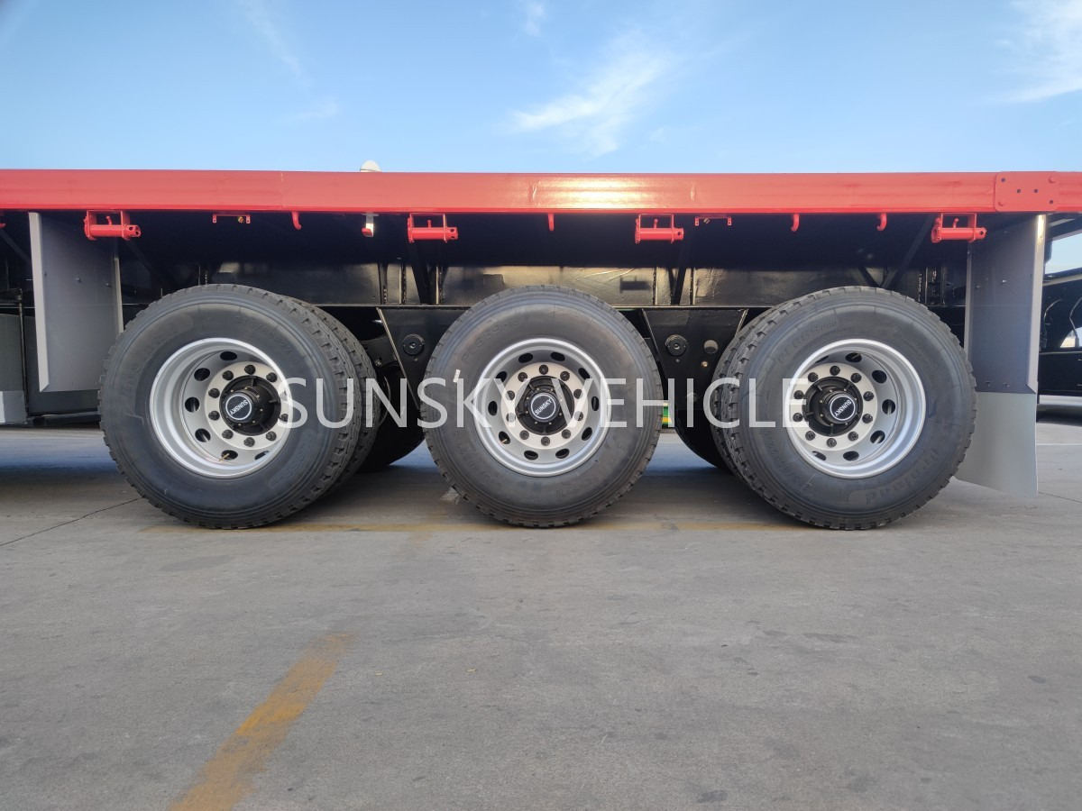 SUNSKY Flatbed Trailer with henred type axles and suspension - Polprikolica s kesonom: slika 4 SUNSKY Flatbed Trailer with henred type axles and suspension - Polprikolica s kesonom: slika 4
