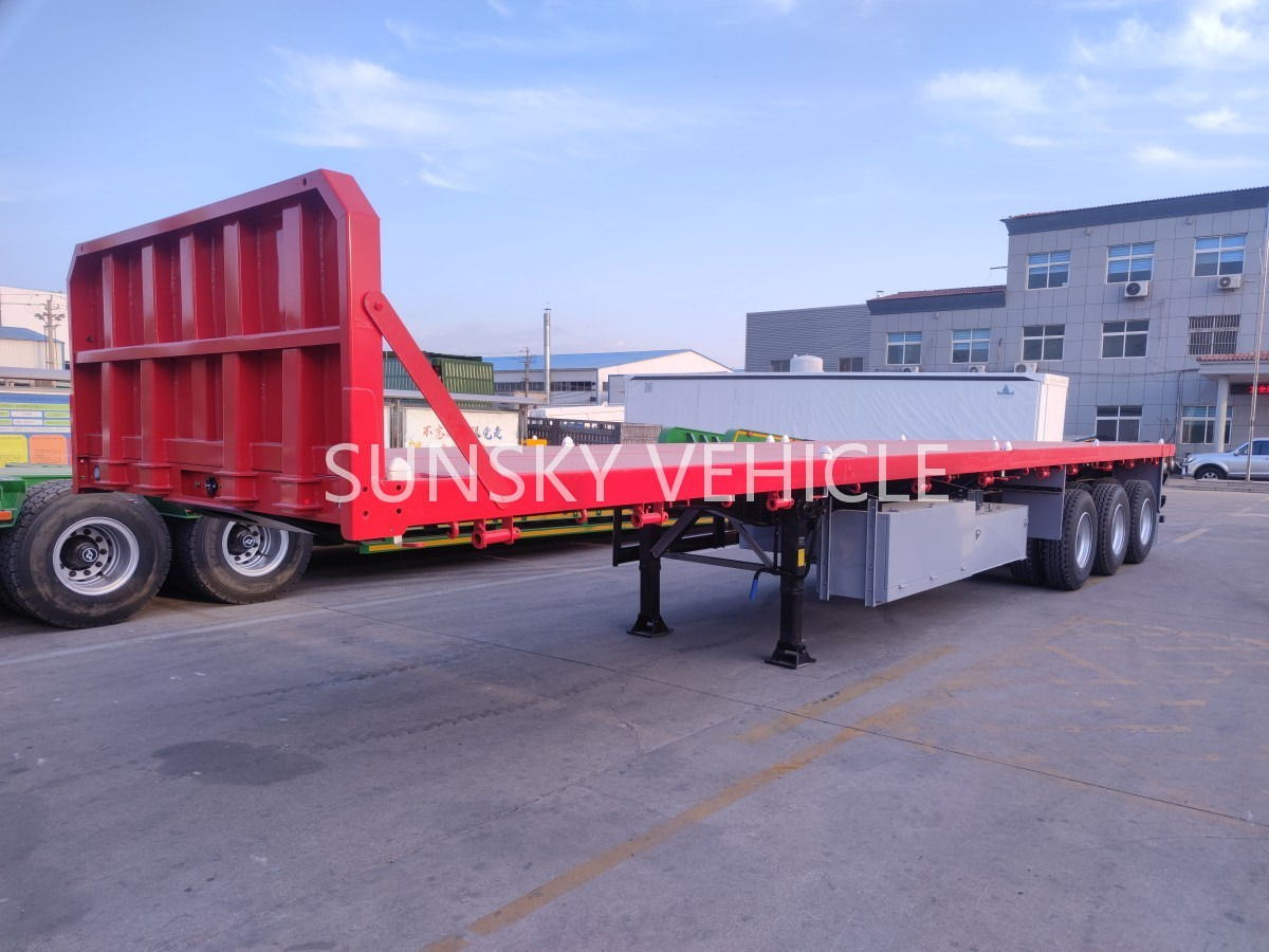 SUNSKY Flatbed Trailer with henred type axles and suspension - Polprikolica s kesonom: slika 1 SUNSKY Flatbed Trailer with henred type axles and suspension - Polprikolica s kesonom: slika 1