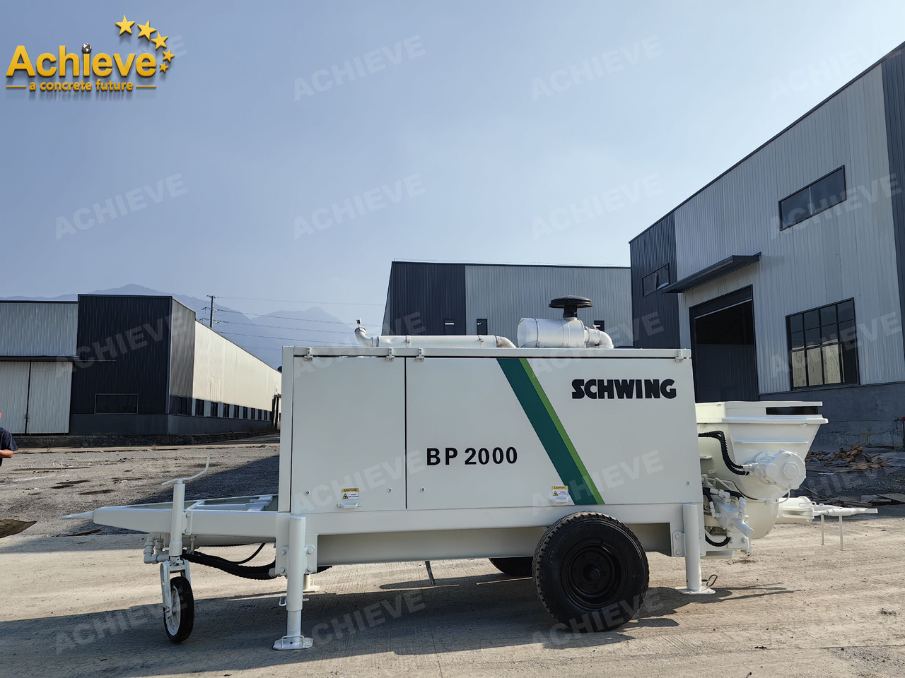 Schwing BP2000 5000kg 2008 Concrete Pump With Brand New High Quality 【ACHIEVE】 TOP CONDITION!!! - Stacionarna betonska črpalka: slika 1 Schwing BP2000 5000kg 2008 Concrete Pump With Brand New High Quality 【ACHIEVE】 TOP CONDITION!!! - Stacionarna betonska črpalka: slika 1