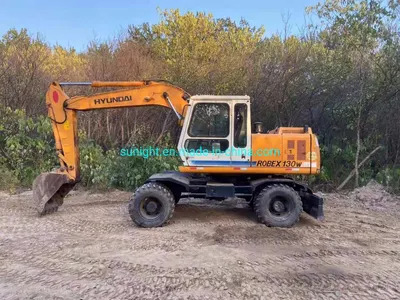 Good Condition Original Tyre Excavator Hyundai 130 Wheel Excavator for Sale - Bager na kolesih: slika 1 Good Condition Original Tyre Excavator Hyundai 130 Wheel Excavator for Sale - Bager na kolesih: slika 1
