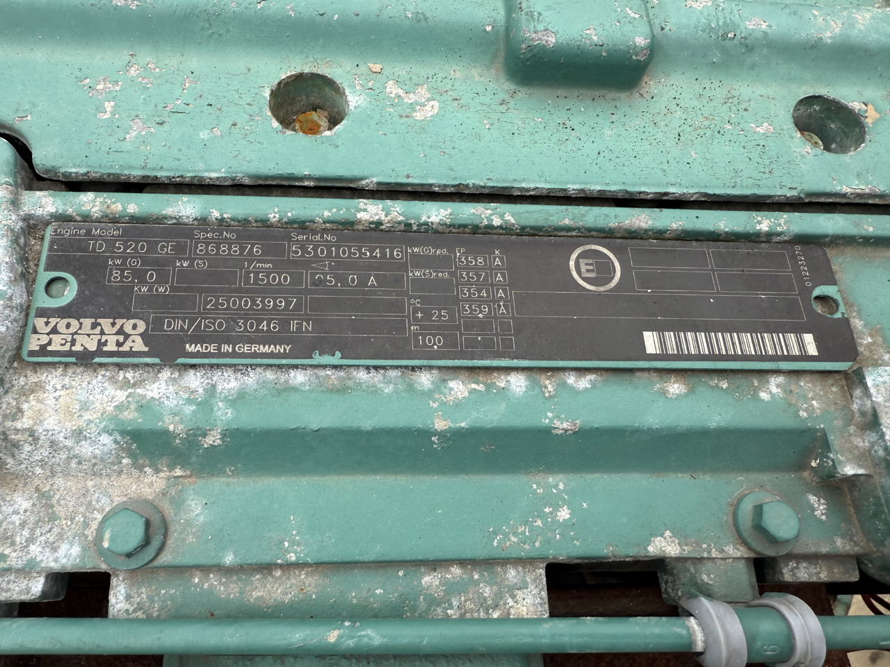 VOLVO PENTA TD520 GE - Motor za Gradbeni stroj: slika 3 VOLVO PENTA TD520 GE - Motor za Gradbeni stroj: slika 3