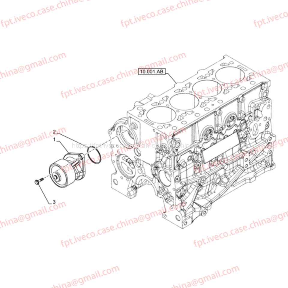 FPT IVECO CASE Cursor9 Euro 6 F2CFE612 A/B/D F2CFE614A*B041/F2CGE614F*V004 5802431166 WATER PUMP 504029280 5801702443 5801919543 5801931312 - Vodna črpalka: slika 3 FPT IVECO CASE Cursor9 Euro 6 F2CFE612 A/B/D F2CFE614A*B041/F2CGE614F*V004 5802431166 WATER PUMP 504029280 5801702443 5801919543 5801931312 - Vodna črpalka: slika 3