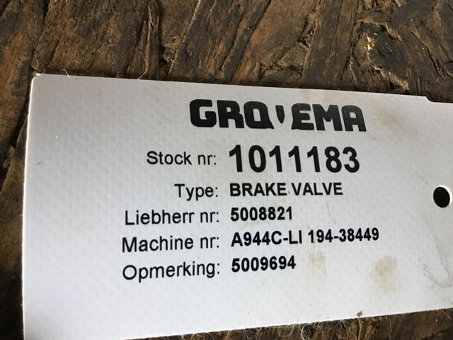 Liebherr Brake Valve - Ventil: slika 5 Liebherr Brake Valve - Ventil: slika 5