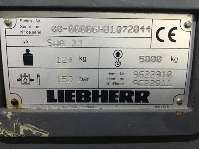 Liebherr Quick Hitch SWA-33 - Hitra spojka: slika 5 Liebherr Quick Hitch SWA-33 - Hitra spojka: slika 5