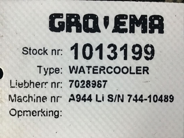 Liebherr Water Cooler - Vmesni hladilnik: slika 3 Liebherr Water Cooler - Vmesni hladilnik: slika 3
