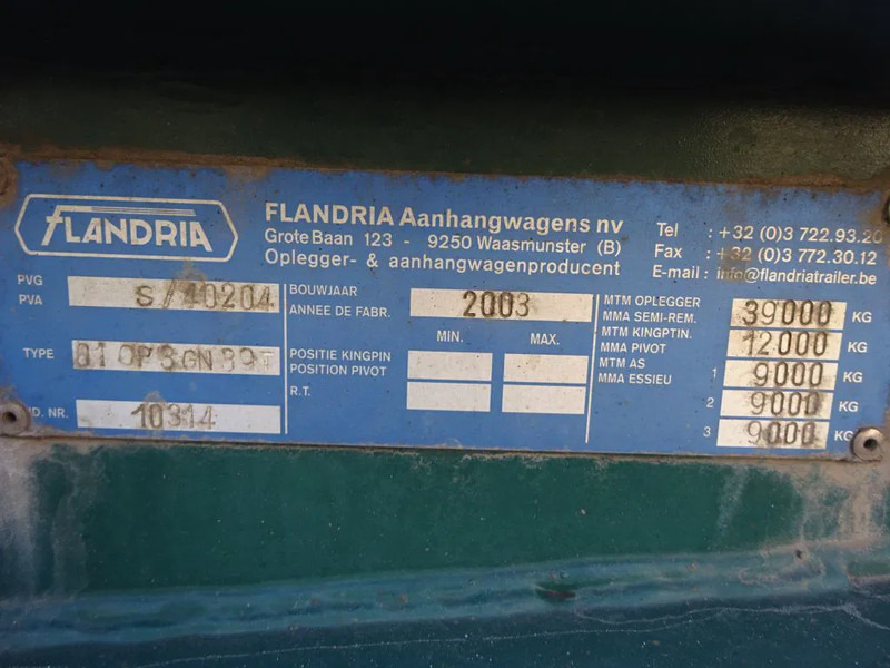 Flandria 40 FT Container Chassis / BPW + Disc / Lift Axle - Kontejnerska polprikolica/ Polprikolica z zamenljivim tovoriščem: slika 5 Flandria 40 FT Container Chassis / BPW + Disc / Lift Axle - Kontejnerska polprikolica/ Polprikolica z zamenljivim tovoriščem: slika 5