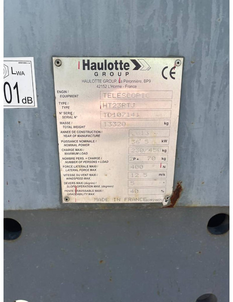 Haulotte HT 23 RTJ - Teleskopska dvižna ploščad: slika 5 Haulotte HT 23 RTJ - Teleskopska dvižna ploščad: slika 5