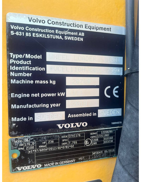 Volvo L 110 H - Kolesni nakladalec: slika 5 Volvo L 110 H - Kolesni nakladalec: slika 5